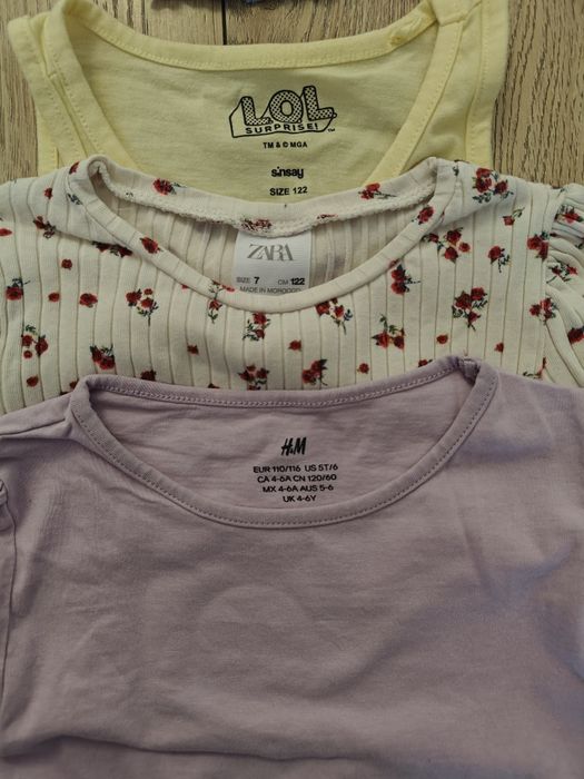 Lot tricouri fetita 116 C&A Zara H&M