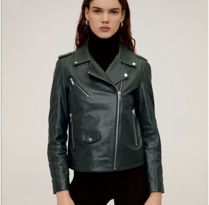 Кожено яке естествена кожа Mango