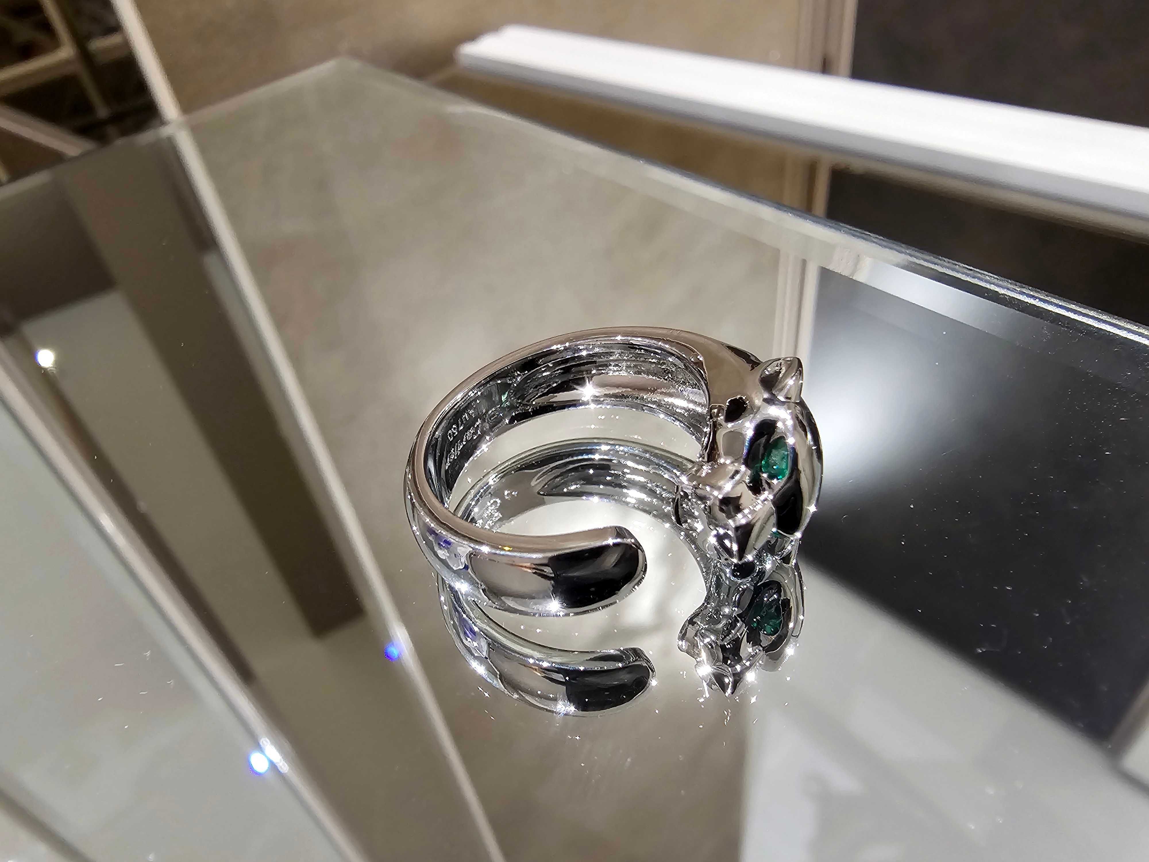 CARTIER Panthere de Cartier Silver Black Дамски Пръстен