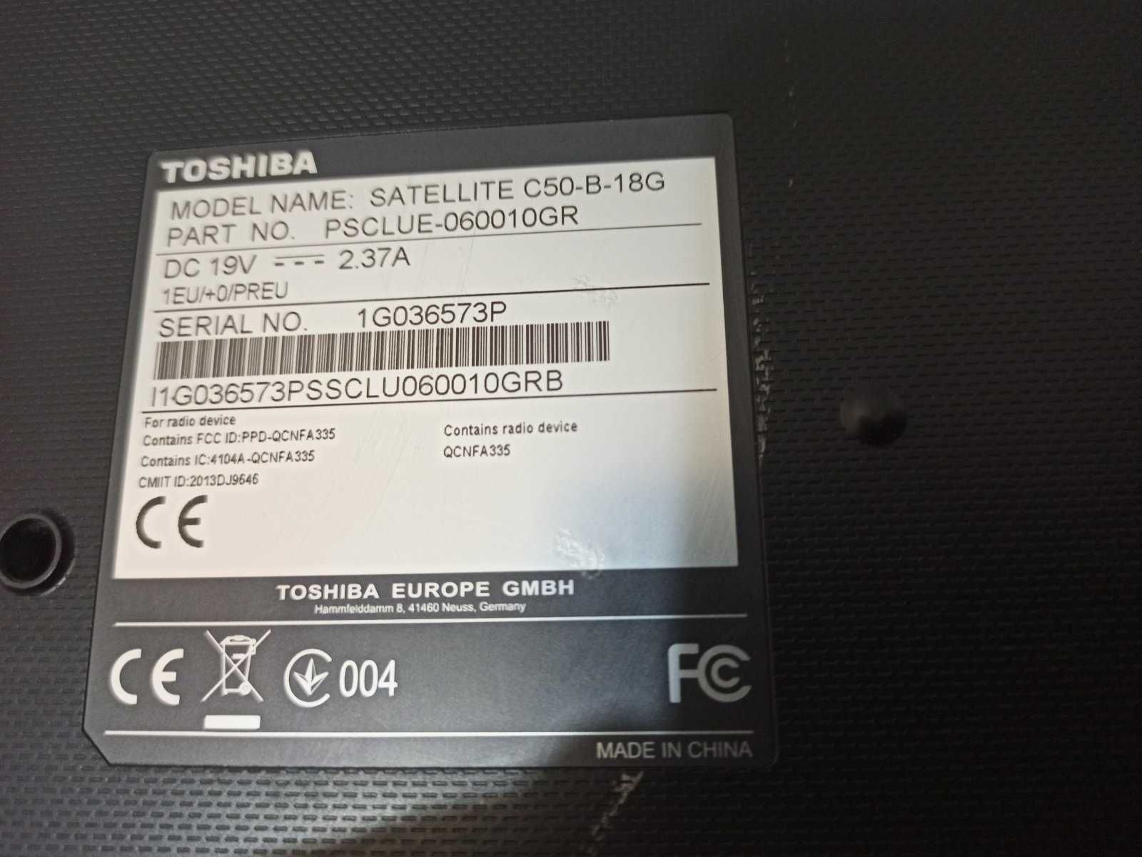 Toshiba SatelliteC50-B-18G IntelCore i3-4GBRam750GBHD15.6"IntelHD4400