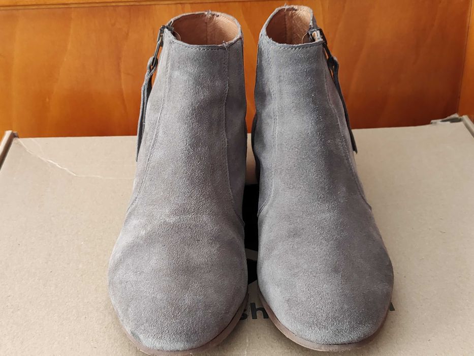 Ghete piele interior/exterior bej inchis