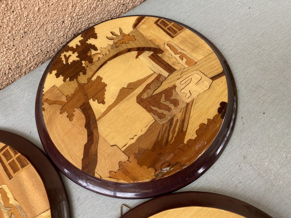 Италиански  пана за стена с интарзия картина