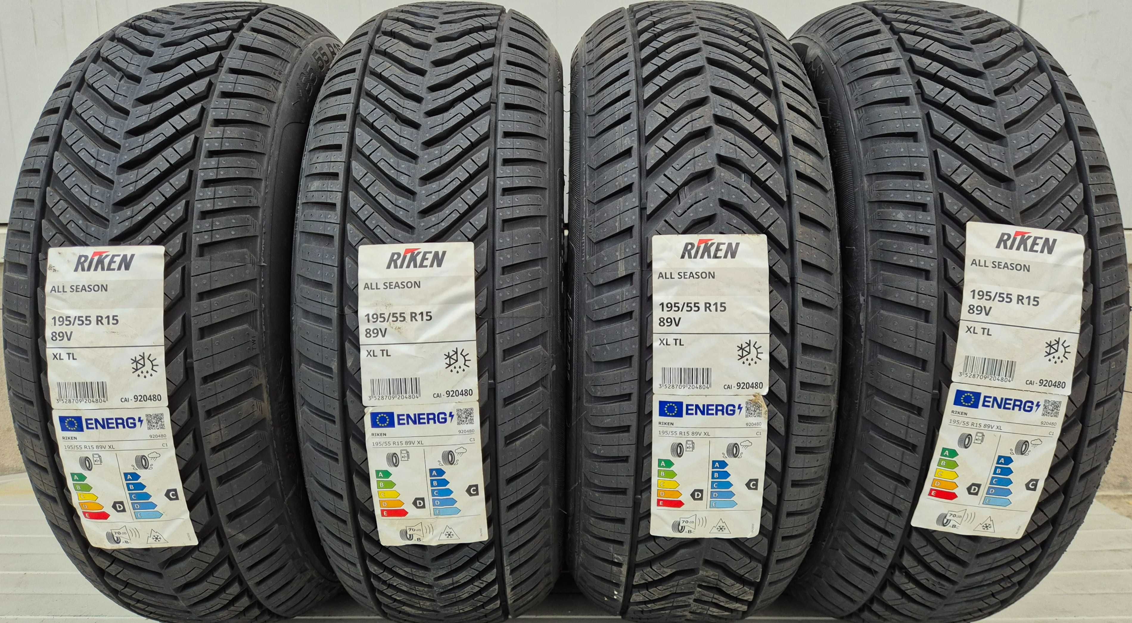 195/55 R15, 89V, RIKEN ( by Michelin ) XL, Anvelope all season M+S