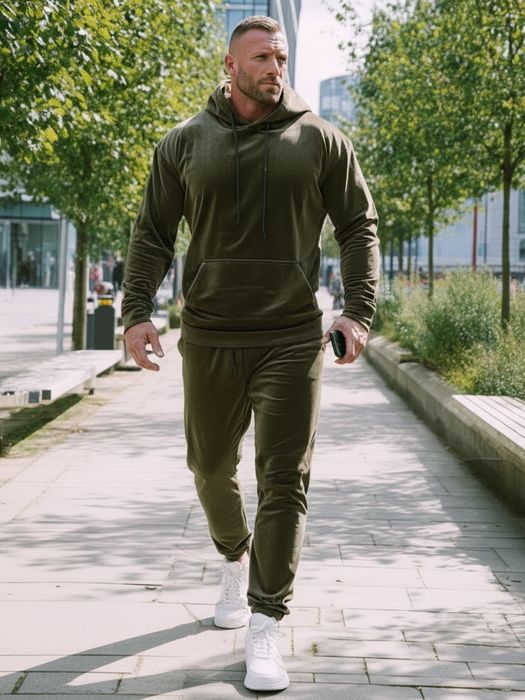 Trening Catifea Essential Kaki