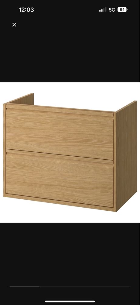 Masca chiuveta Ikea 80x48x63cm
