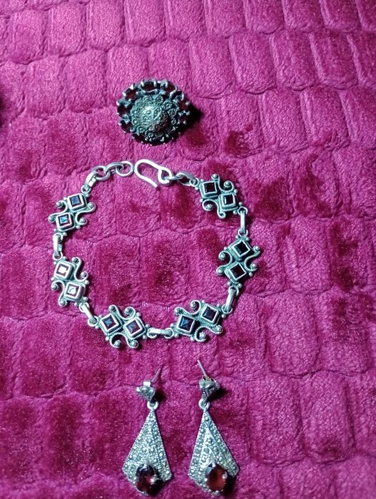 Set argint 925,made in italy,lucrate manual model unicat!