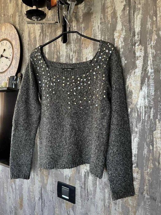 Pulover tricotat cu paiete KOTON marime XL