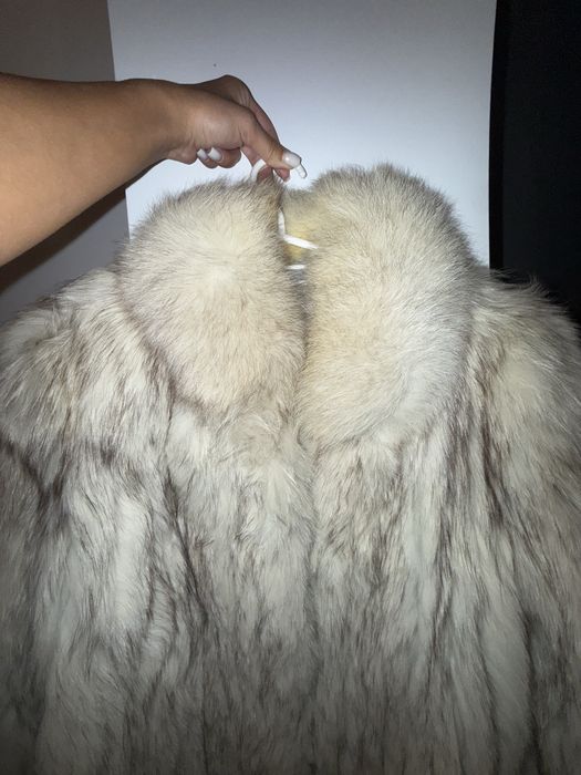 Haina din blana naturala de vulpe