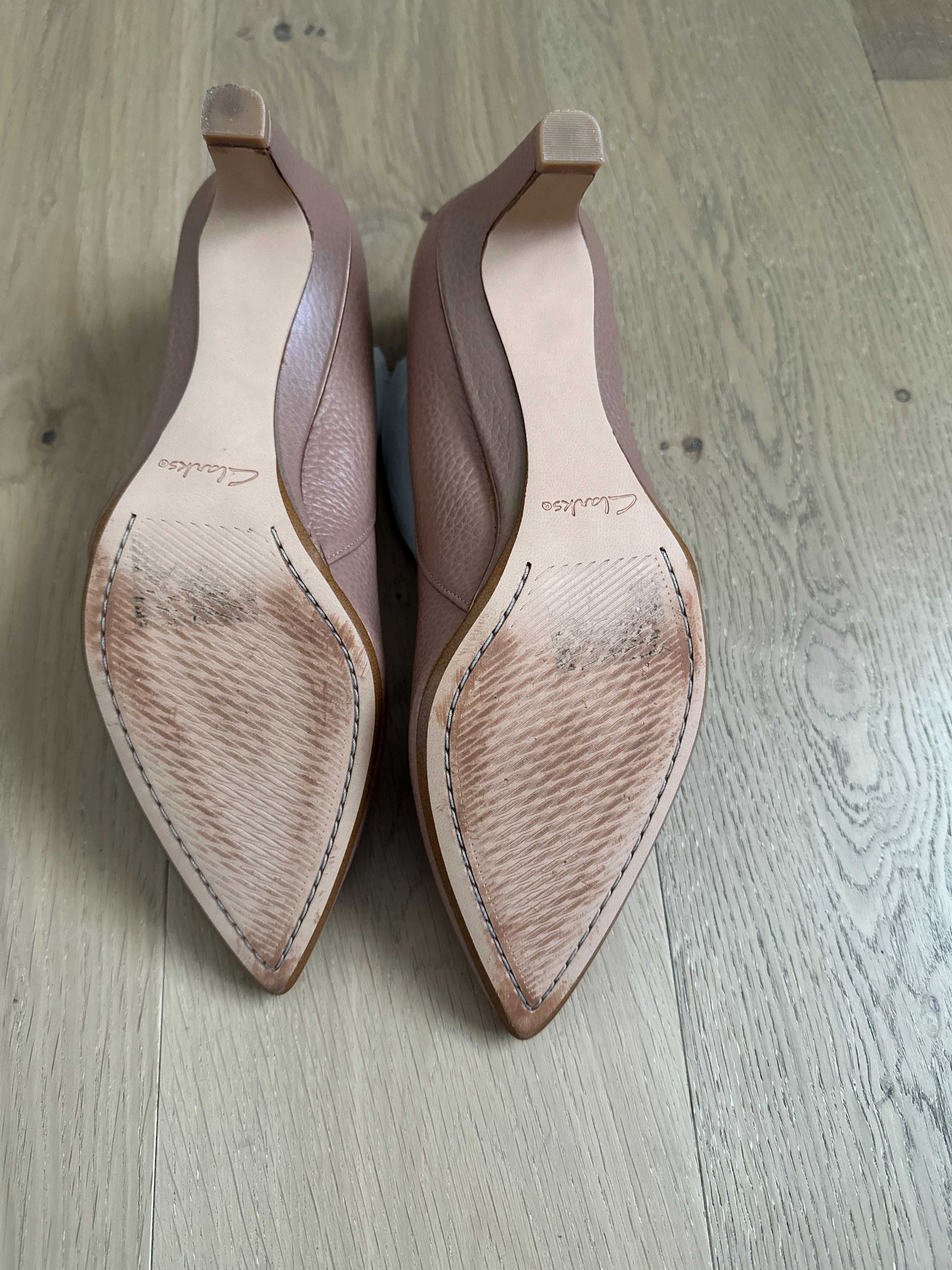 Pantofi cu toc Clarks Ellis Rose, marimea 40, nude/rose