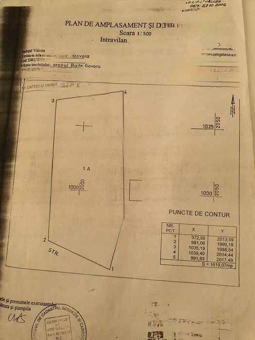 Teren de 1619 mp situat in intravilanul Baile Govora