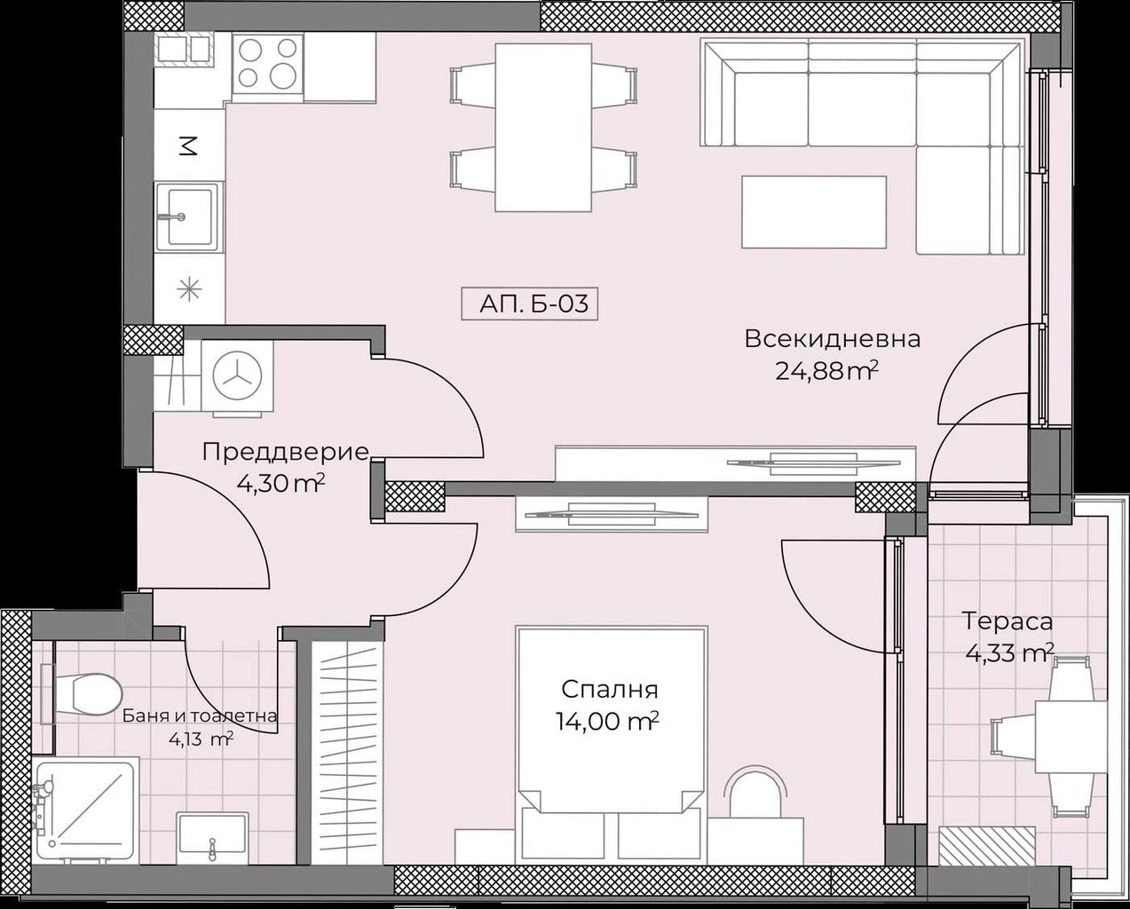 Продава се Двустаен апартамент в Пловдив, Остромила - 70 кв.м за 1150 €/кв.м - Снимка #1