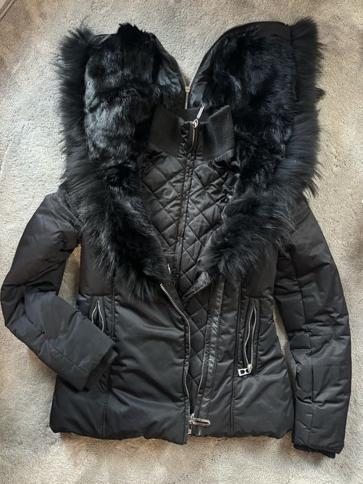 Зимно яке с естествена кожа