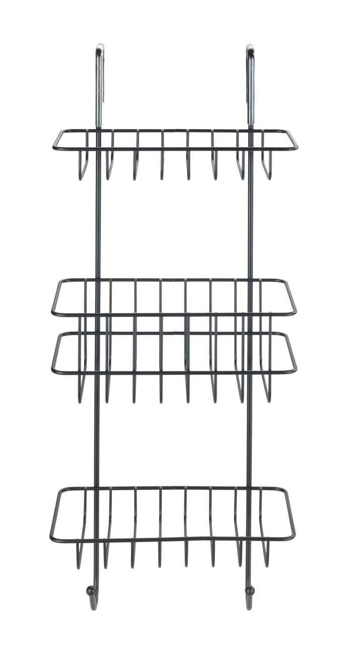 Etajera baie dus cu agatare fara gaurire |WNK 359495 Negru