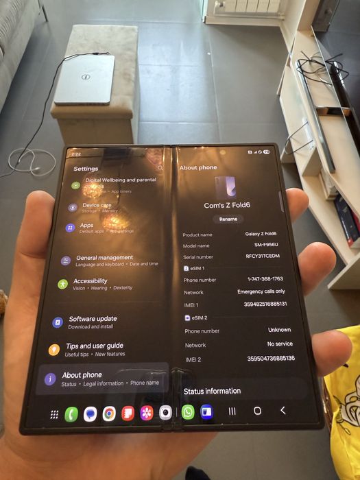 Samsung Galaxy Z Fold 6 256gb blocat AT&T