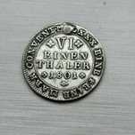 moneda argint Germania 1/6 taler 1801 Carol Wilhelm Ferdinand