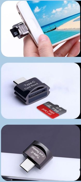 Cititor carduri SD cu breloc USB 3.0.Mufă UsbC. Compatibil Android/IOS