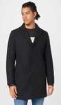 Palton slim premium Cinque 54 XXL lana moale de alpaca gri antracit