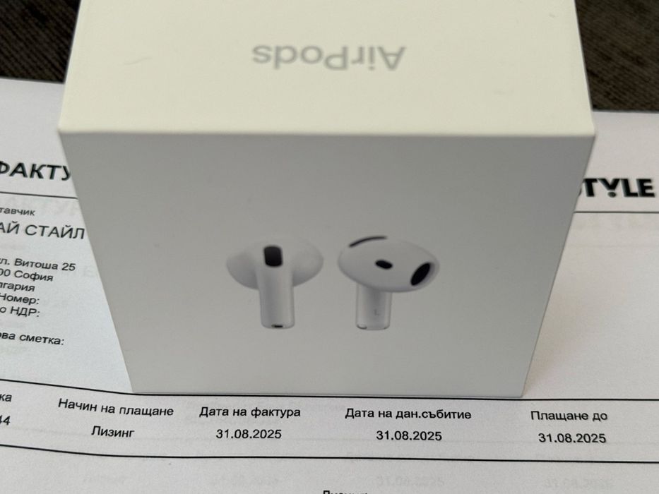 ЗАПЕЧАТАНИ Apple AirPods 4 iStyle Гаранция 2027 White / Бели