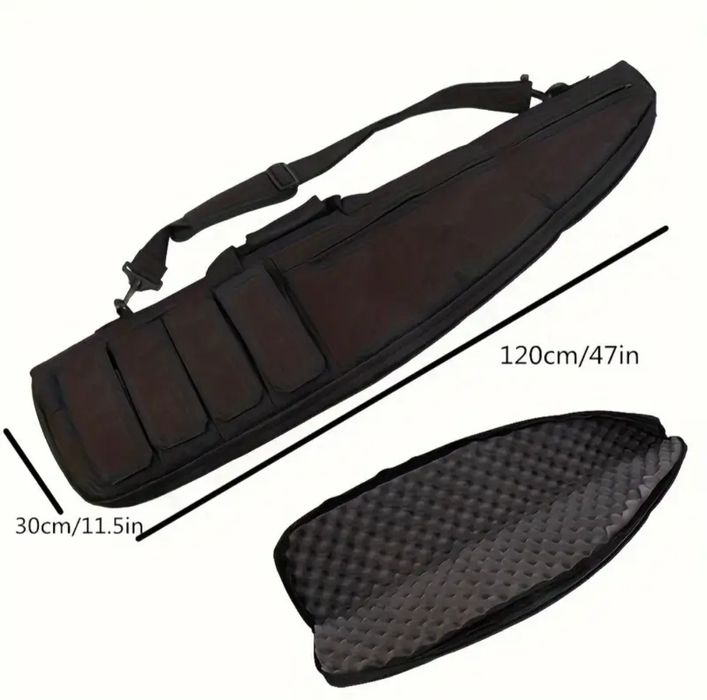 Нов Калъф за пушка с оптика 120см.маскировачен