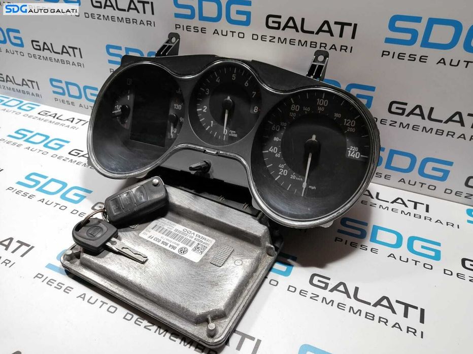 Kit Pornire ECU Calculator Motor Cip Cheie Ceas Ceasuri Imobilizator Seat Leon 1P 1.6 BSE 2006 - 2013 Cod 06A906033FF 5WP40329