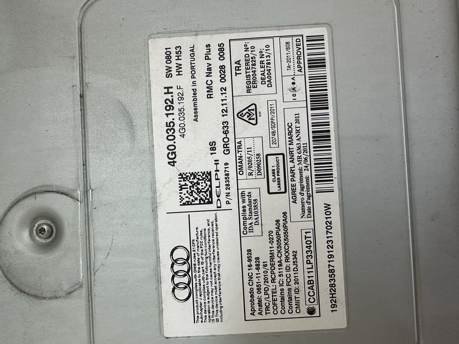 Modul navigatie mmi 3g plus multimedia audi a6 c7 audi a7 4G0035192H