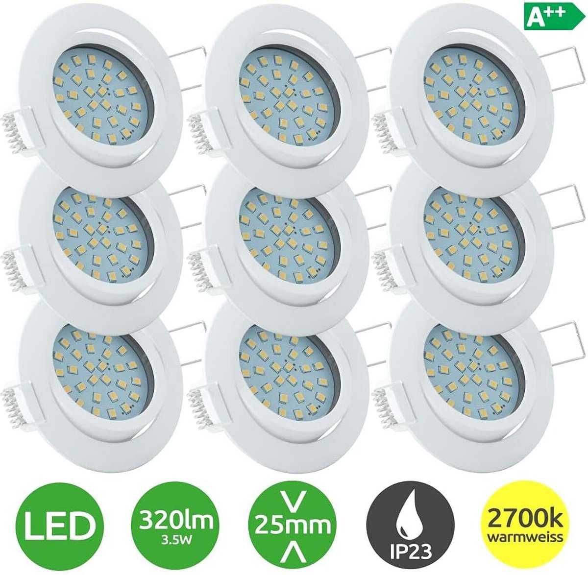 НОВИ! LED лунички за вграждане, 4W, 79мм, 9 бр/к-кт