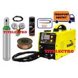Aparat sudura MIG 160i + tub 8L plin + reductor + sarma + duze + spray