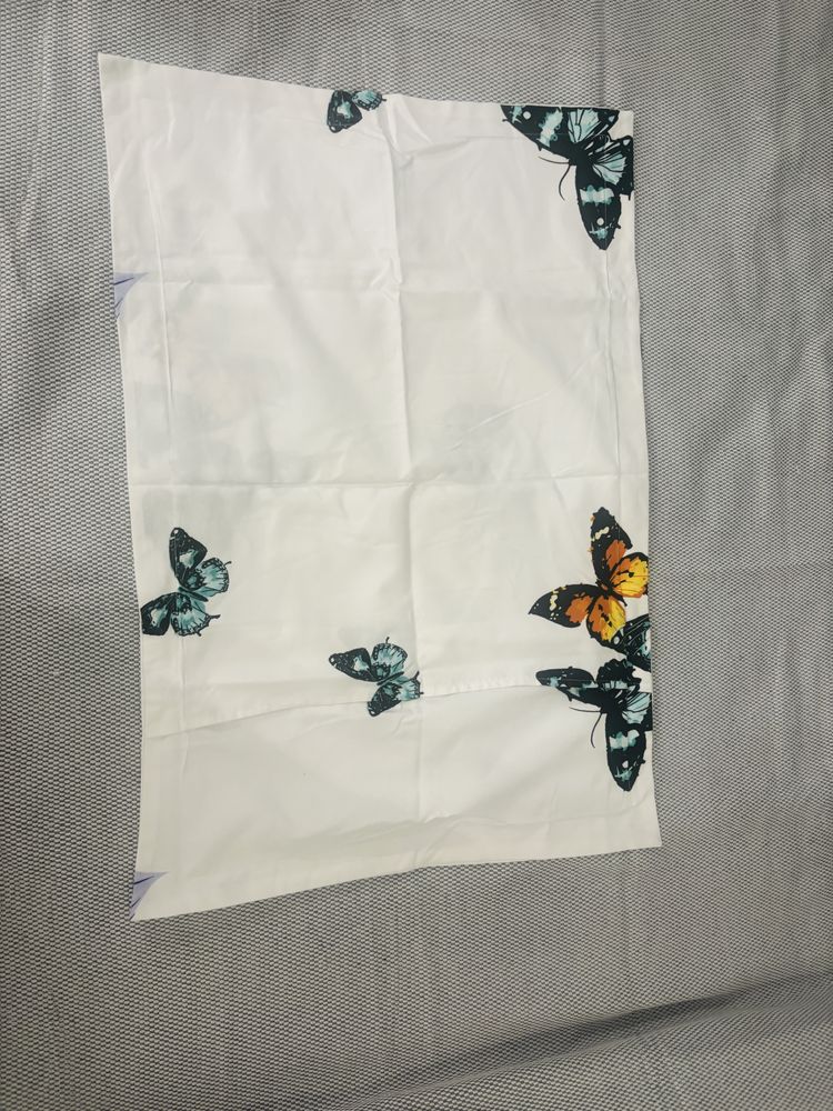 Lenjerie pat dublu 6 piese, material finet cu sintetic