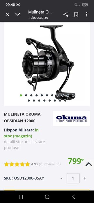 Combo 3 X Carp Spirit Magnum x5, okuma obsidian , husa JRC