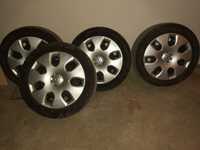 Set 4 jante otel R17, 5x115, cu anvelope de iarna