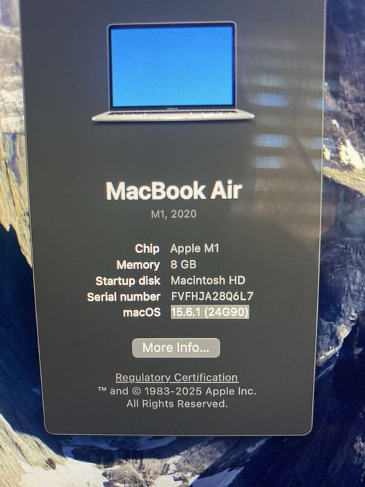 Macbook Air 2020 M1