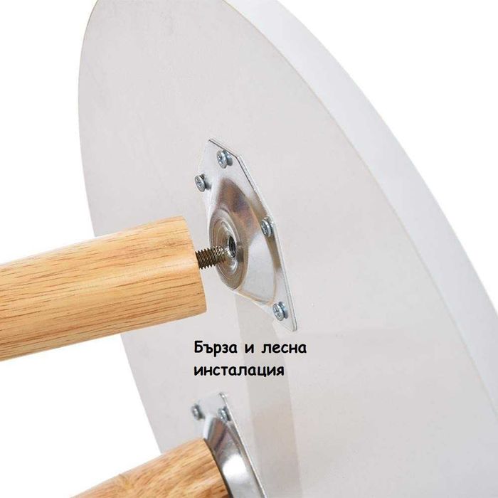 Стилна бамбукова масичка за кафе и отдих - 50 х 50 см