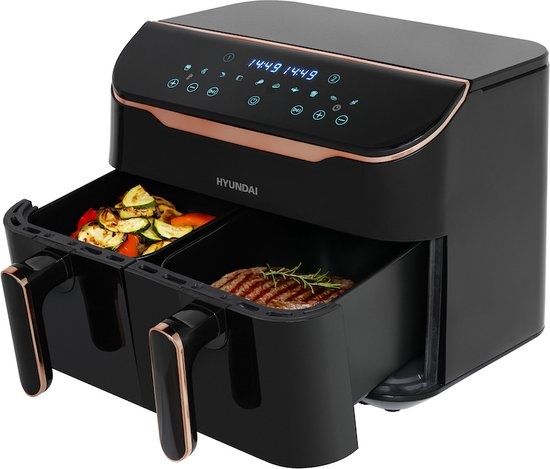 Digital  Airfryer Duo Hyundai Electronics -8л,2500W,Черно розово злато