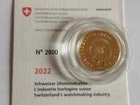 Monedă Aur 20 K , Elveția 2022 , PROOF, UNC
