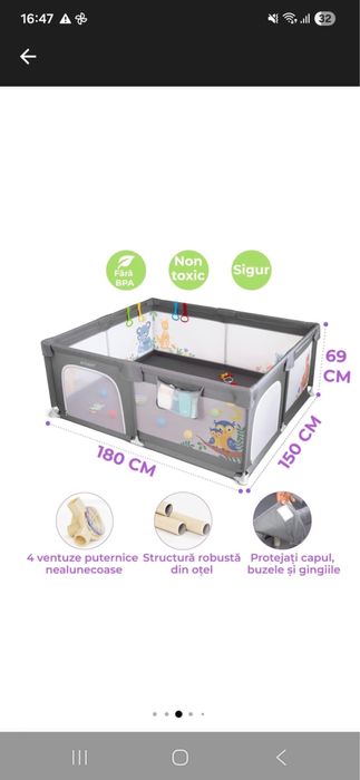 Țarc de ioacă pentru bebelusi