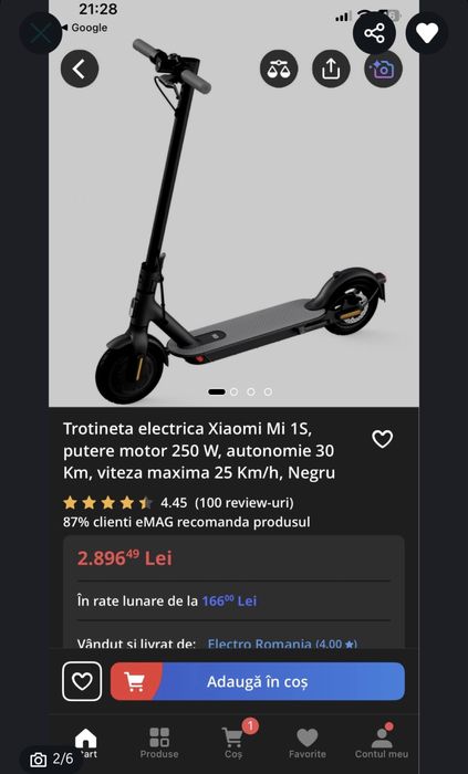Trotinetă electrică xiaomi