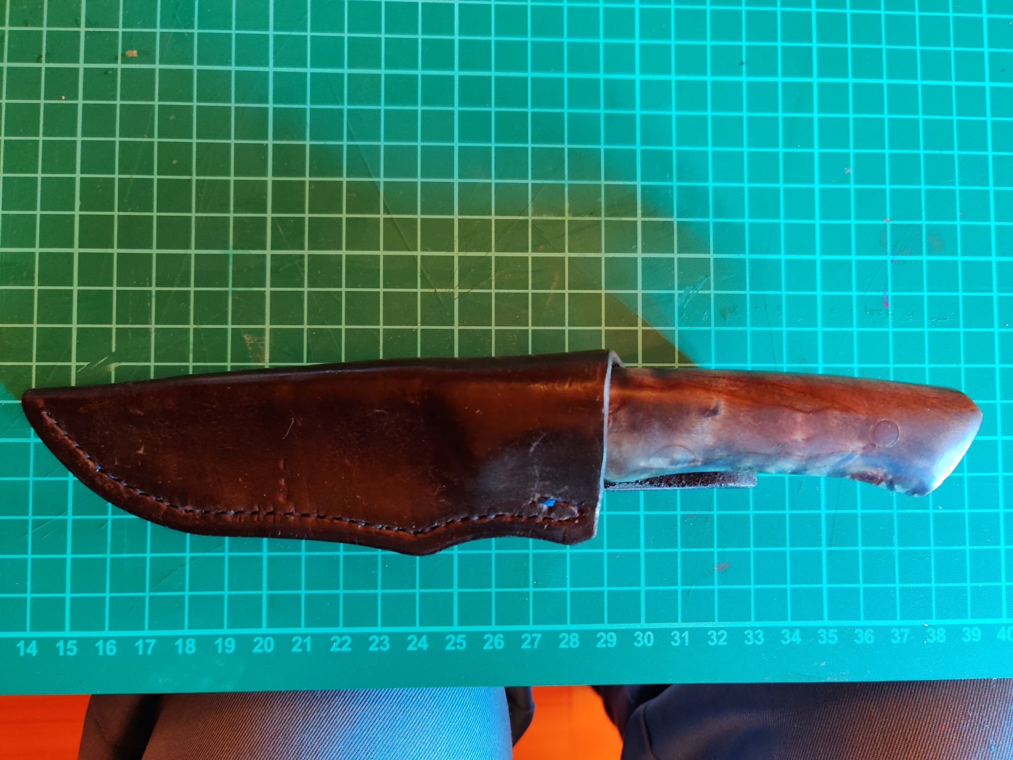 Cuțit vânătoare, bushcraft handmade,otel 12C27 sandvik,teaca piele