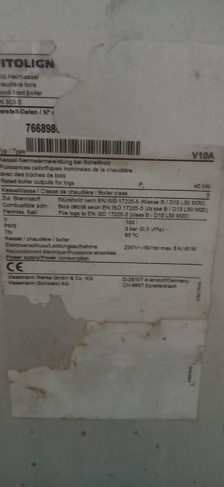 Centrală viessmann pe lemne cu gazificare și pufăr de 1000 litri