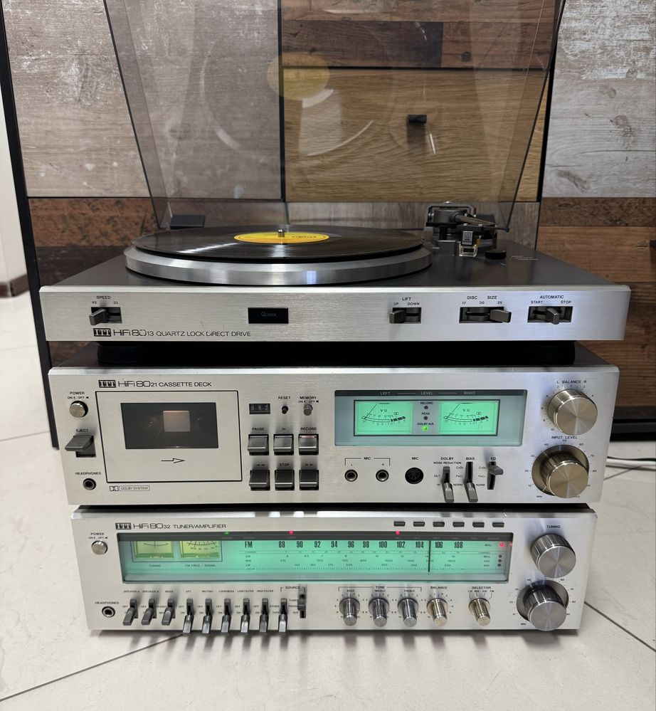 Ретро аудио система - сет - ресивър и дек ITT HIFI 8033, 8021