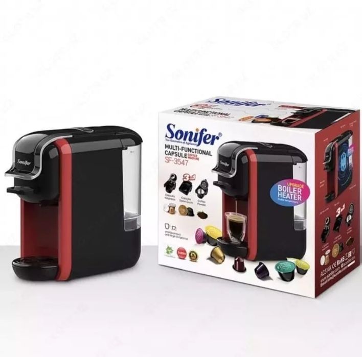 Sonifer 3в1 кофемашина капсульная Капучино эспрессо sf-3547