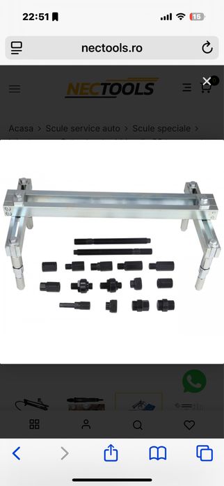 Set Extractor hidraulic 20 tone ,injectoare universal bosch delphi