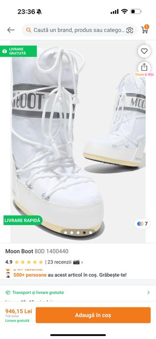 Moon Boot NOI cu eticheta marimea 39-41