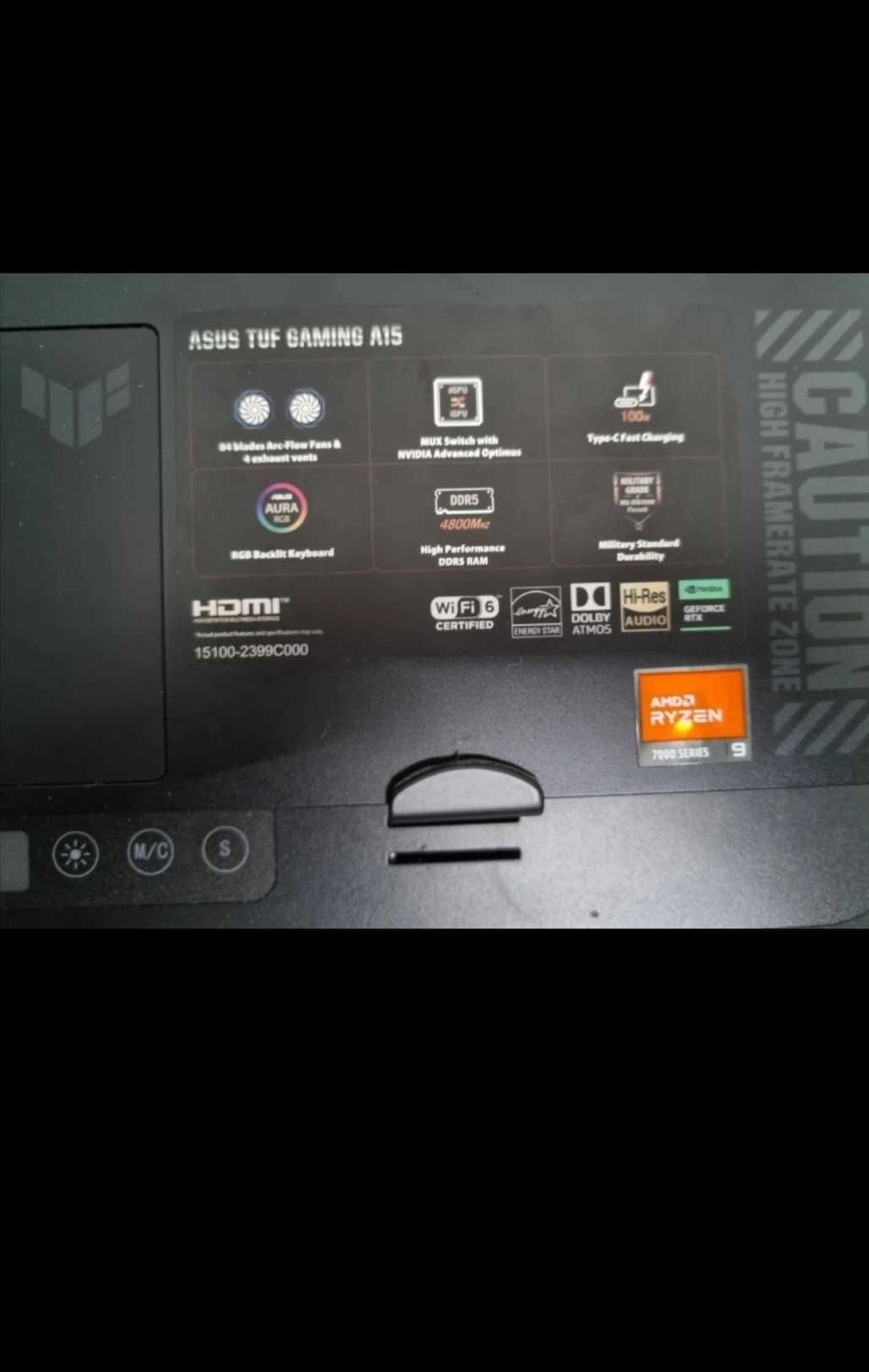 игровой ноутбук asus tuf gaming a15 ryx4070