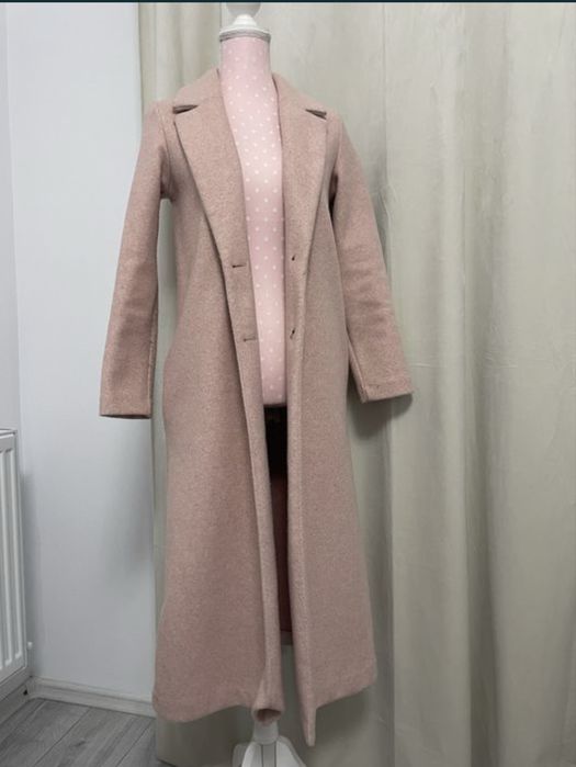 Palton roz pudrat XS