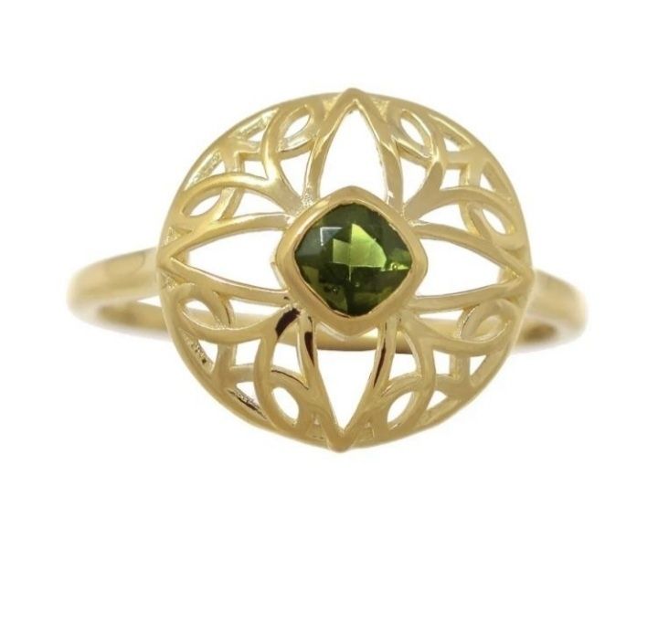Inel moldavite argint placat cu aur 18k si brățară jad