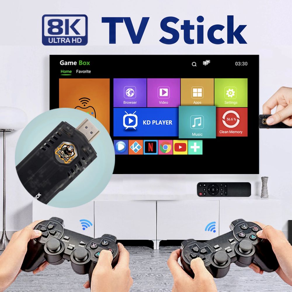 2 в 1 ретро конзола във флашка + Андроид ТВ / X8 console Android TV