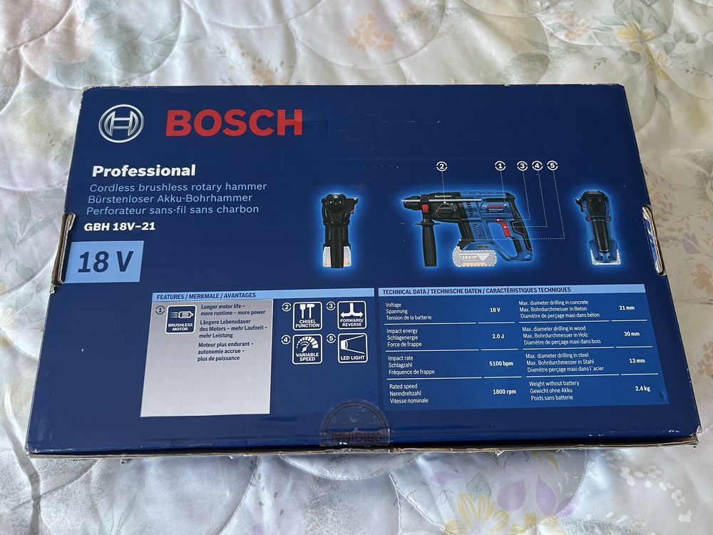 Професионален акумулаторен перфоратор Bosch Professional GBH 18V-21