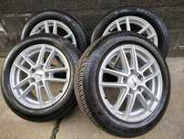 Vând Set Jante Aliaj Platin 5x114,3 + Cauciucuri 205/55/16 Vara ca Noi