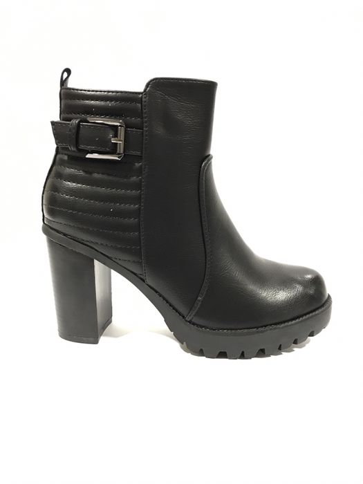 Дамски черни боти на платформа и висок ток-S369 в ПРОМОЦИЯ