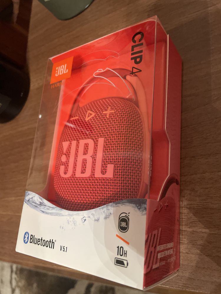 Boxa portabila JBL Clip 4, Bluetooth IP 67, 10h, rosu